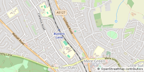 Map of Sutton Coldfield