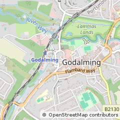 Map of Godalming, Surrey