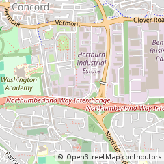 Map of Washington, Tyne & Wear