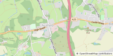 Map of Redhill, Hertfordshire
