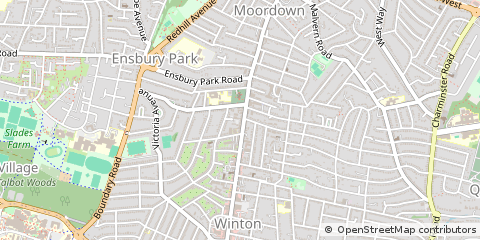 Map of Bournemouth, Dorset