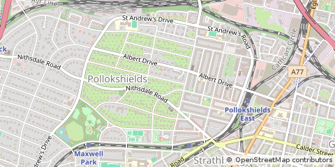 Map of Glasgow, Lanarkshire
