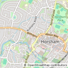 Map of Horsham, West Sussex