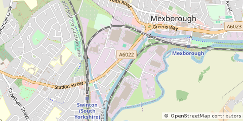 Map of Mexborough, South Yorkshire