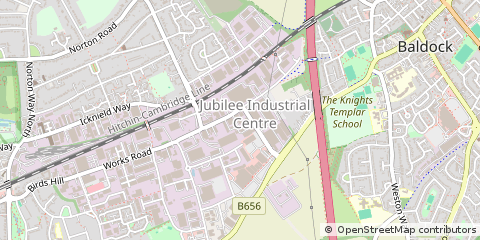 Map of Letchworth, Hertfordshire