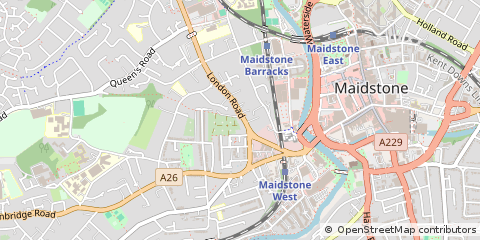 Map of Maidstone, Kent