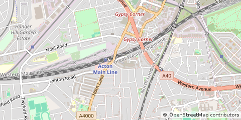 Map of Acton, Greater London