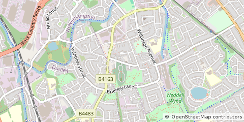 Map of Wolverhampton, West Midlands