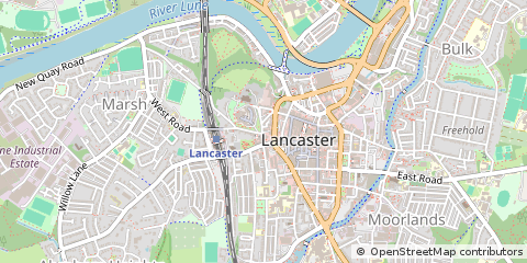 Map of Lancaster, Lancashire