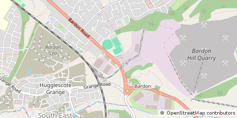 Map of Coalville, Leicestershire