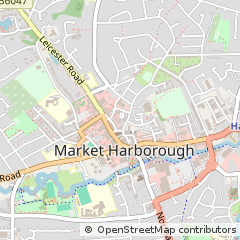 Map of Market Harborough, Leicestershire