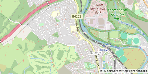 Map of Cardiff, South Glamorgan