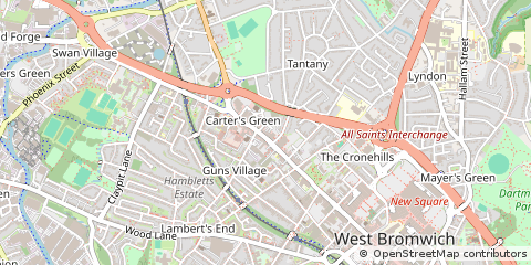 Map of West Bromwich