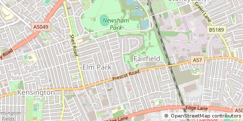 Map of Liverpool, Merseyside