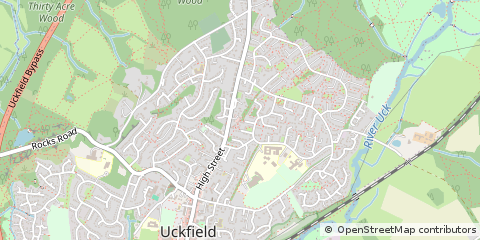 Map of Uckfield, East Sussex