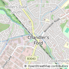 Map of Eastleigh, Hampshire