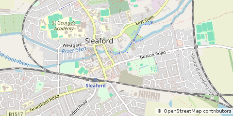 Map of Sleaford, Lincolnshire