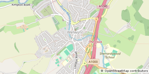 Map of Welwyn, Herts