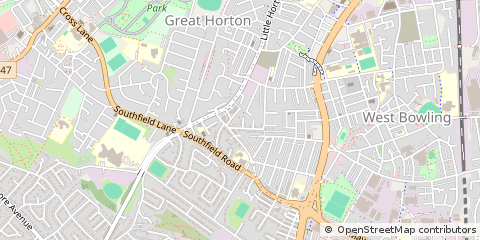 Map of Bradford, West Yorkshire