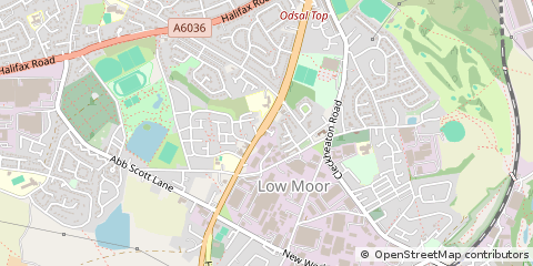 Map of Bradford, West Yorkshire
