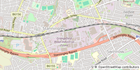 Map of Leeds, West Yorkshire