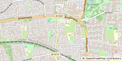 Map of Basildon