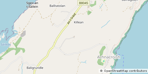 Map of Isle of Lismore, Oban, Argyll,