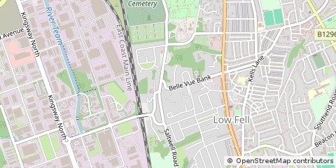 Map of Gateshead, Tyne & Wear
