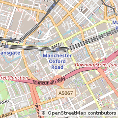 Map of Manchester, Lancashire