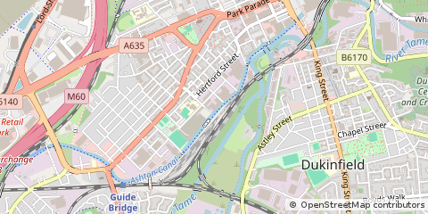 Map of Ashton-Under-Lyne, Lancashire