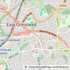 Map of East Grinstead, West Sussex