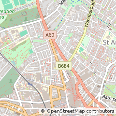 Map of Nottingham, Nottinghamshire