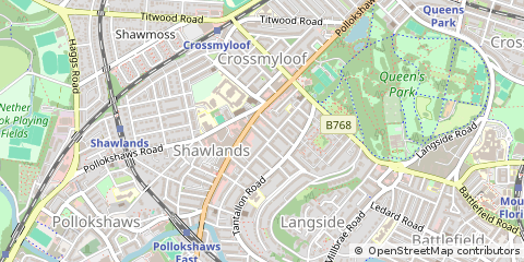 Map of Glasgow, Lanarkshire