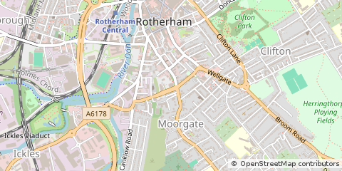 Map of Rotherham