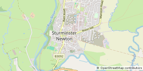 Map of Sturminster Newton