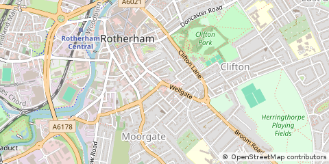Map of Rotherham