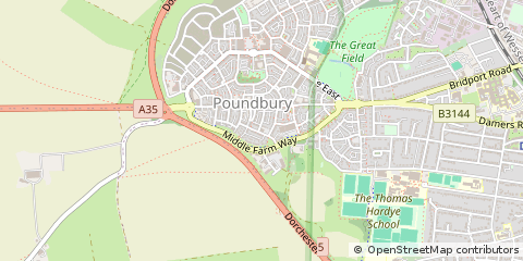 Map of Dorchester, Dorset