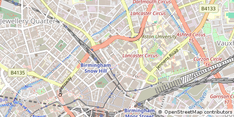 Map of Birmingham, West Midlands