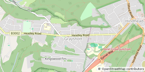 Map of Hindhead, Surrey