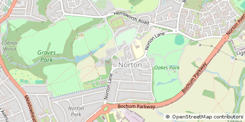 Map of South Yorkshire