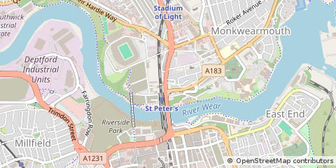 Map of Sunderland