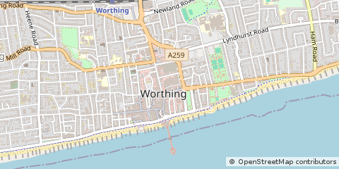 Map of Worthing