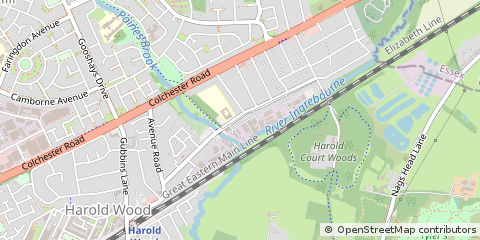 Map of Romford, Essex