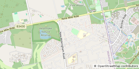 Map of Crowthorne, Berkshire