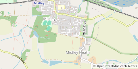 Map of Manningtree, Essex