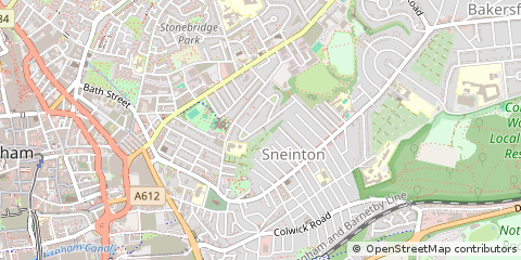 Map of Nottingham, Nottinghamshire