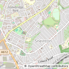 Map of Nottingham, Nottinghamshire