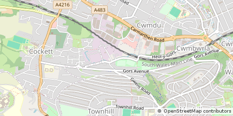 Map of Swansea, Abertawe