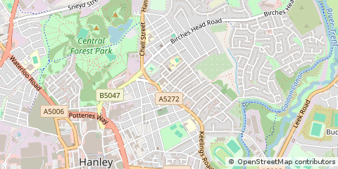 Map of Stoke-on-Trent, Staffordshire