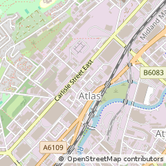 Map of Sheffield, South Yorkshire